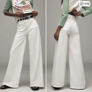 MOTHER Ivory Wide-Leg Trousers